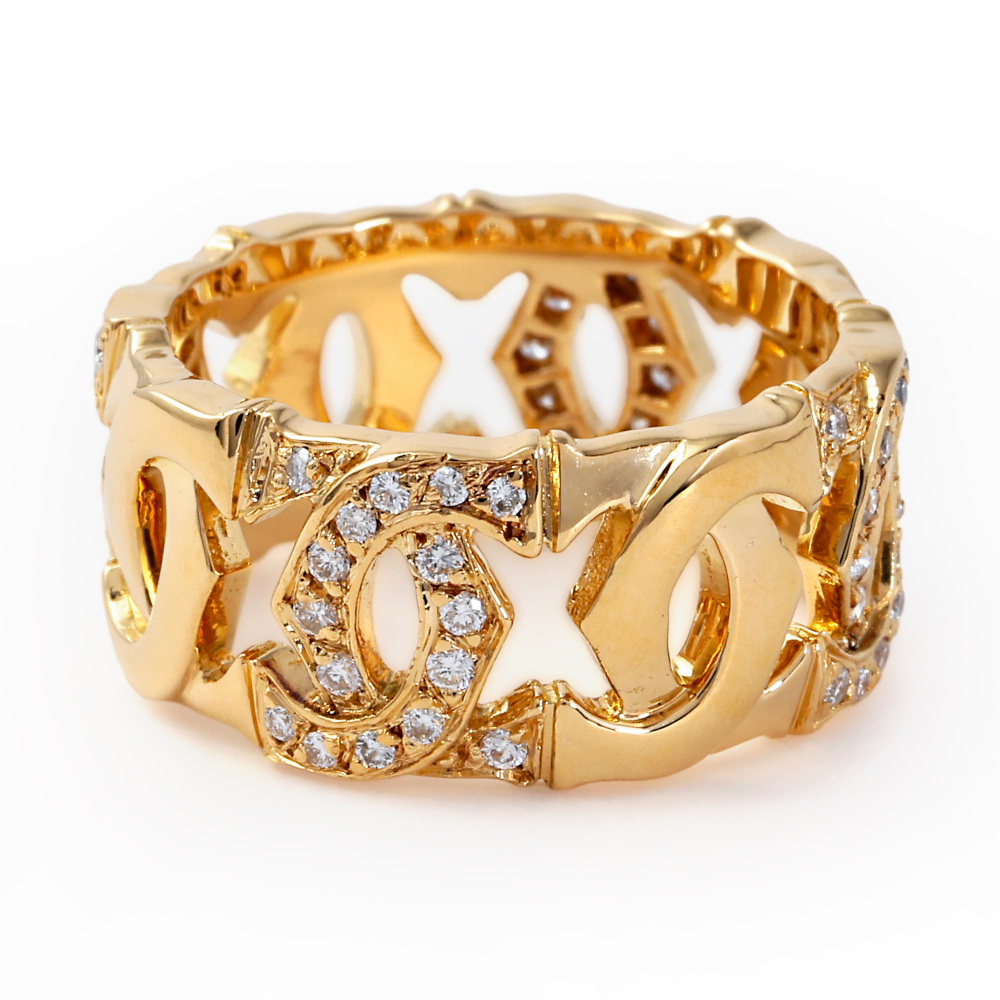 Cartier Entrerace Ring 18K Yellow Gold Diamond