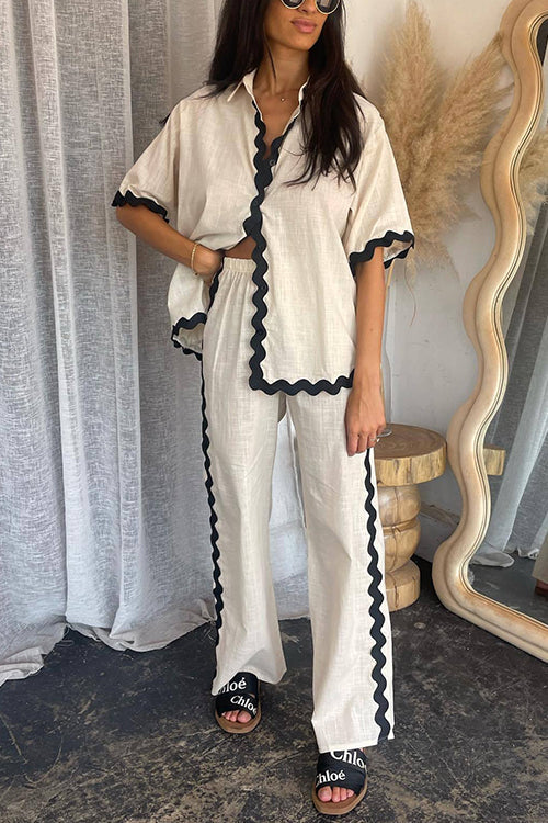 Ric Rac Shirt & Wide Leg Pants SetClistos