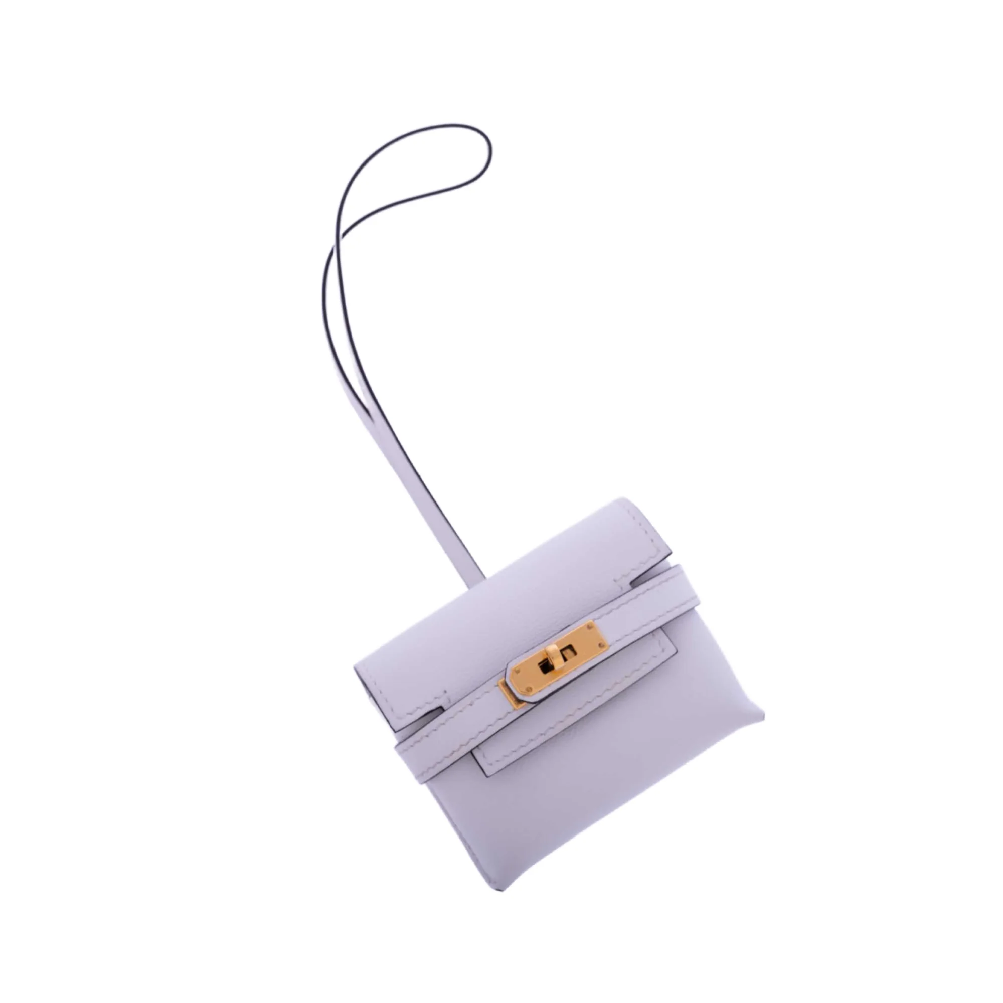 Hermès Kelly Festival Charm White Swift Gold Hardware