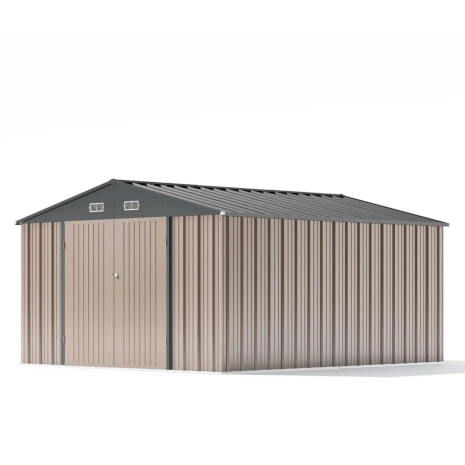 Patiowell 10x12 Metal Shed Pro With an Optional Floor Base