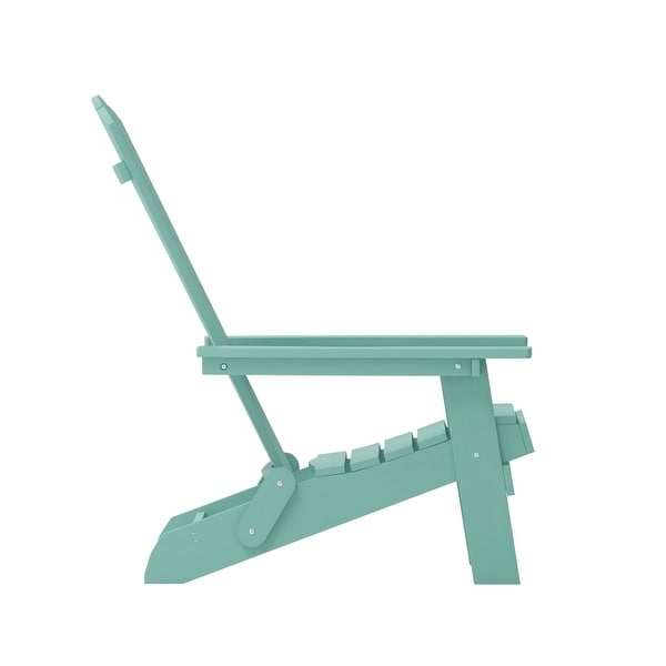 AllWeather Poly Resin Folding Adirondack Chair