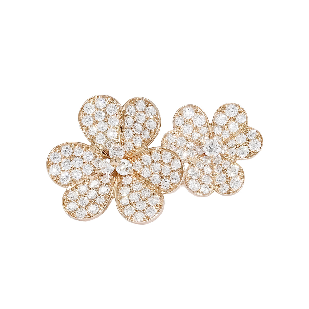Van Cleef & Arpels Frivole Entre Les Door Ring 18K Rose Gold Diamond VCARP7RK00