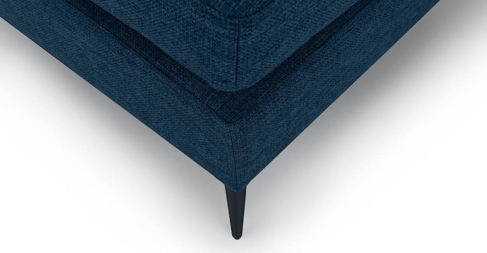Blue Fabric Ottoman, Metal Legs | Article Nova Modern Furniture