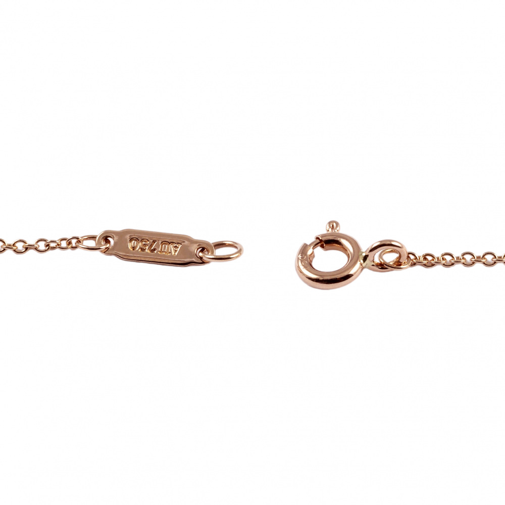 Tiffany & Co. Atlas Bar 3PD Necklace 18K Rose Gold Diamond