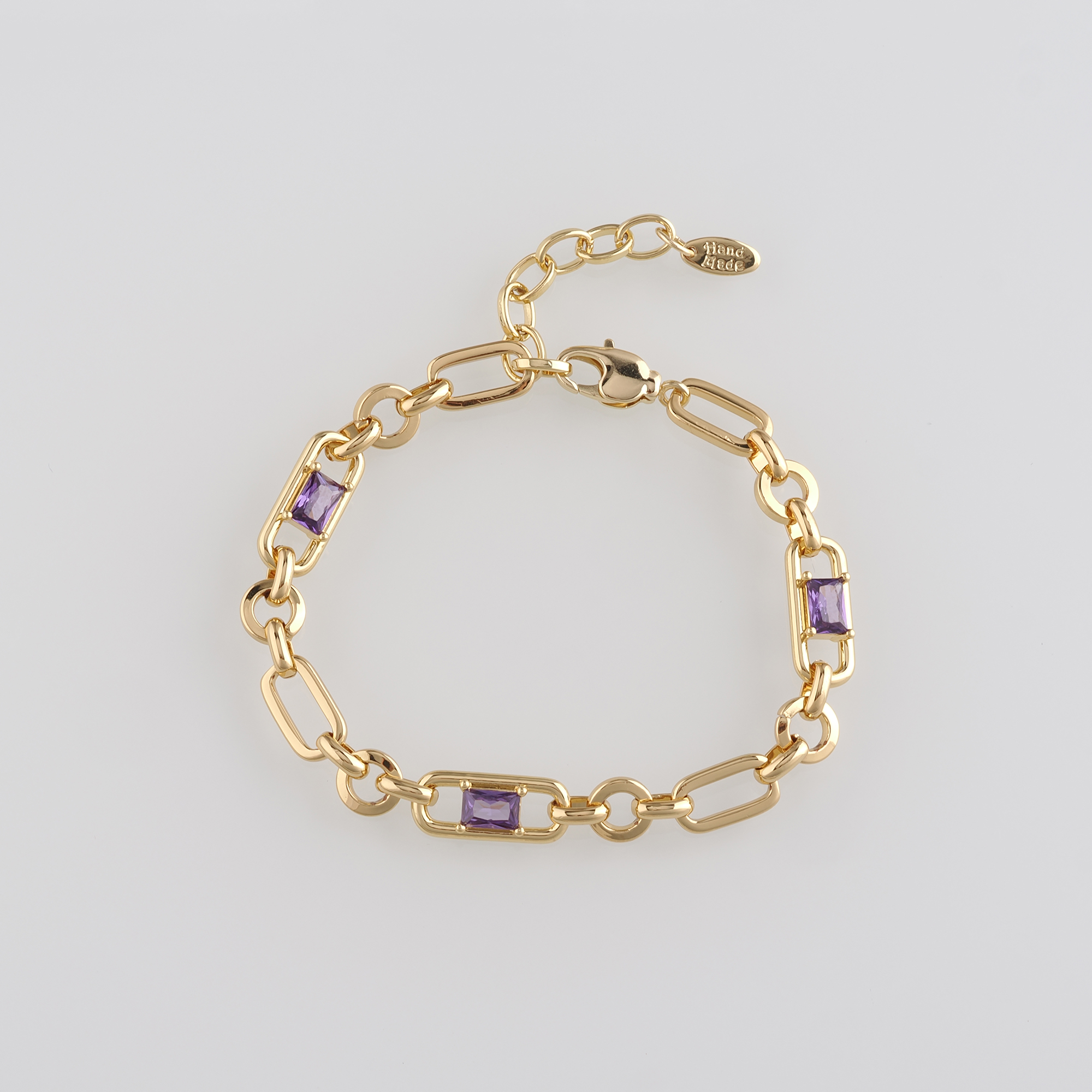 18K Gold Filled Round Link Chain Bracelet,Cable Chain,Gold Chain Bracelet,Ladies Bracelet,Gift For Her