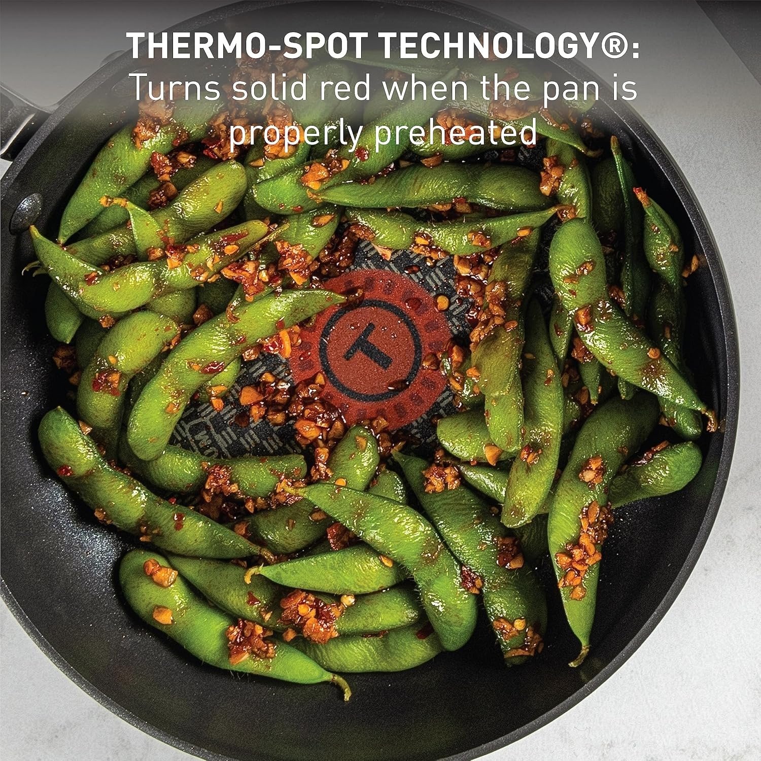 17-Piece Hard Anodized Nonstick Cookware Set Titanium Coating Thermo-Spot Black
