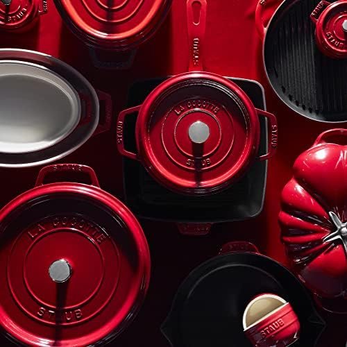 Cast Iron 7-qt Round Cocotte – Cherry