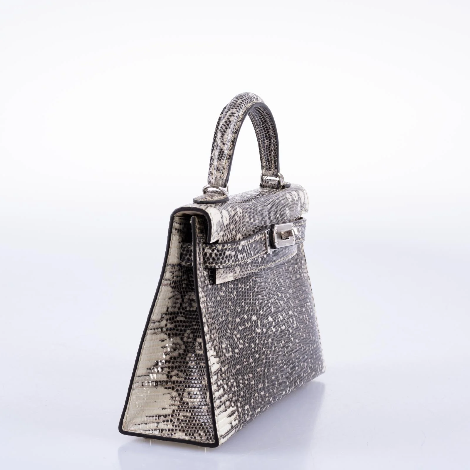 Hermès Kelly 20 Mini II Sellier Ombré Lizard Palladium Hardware
