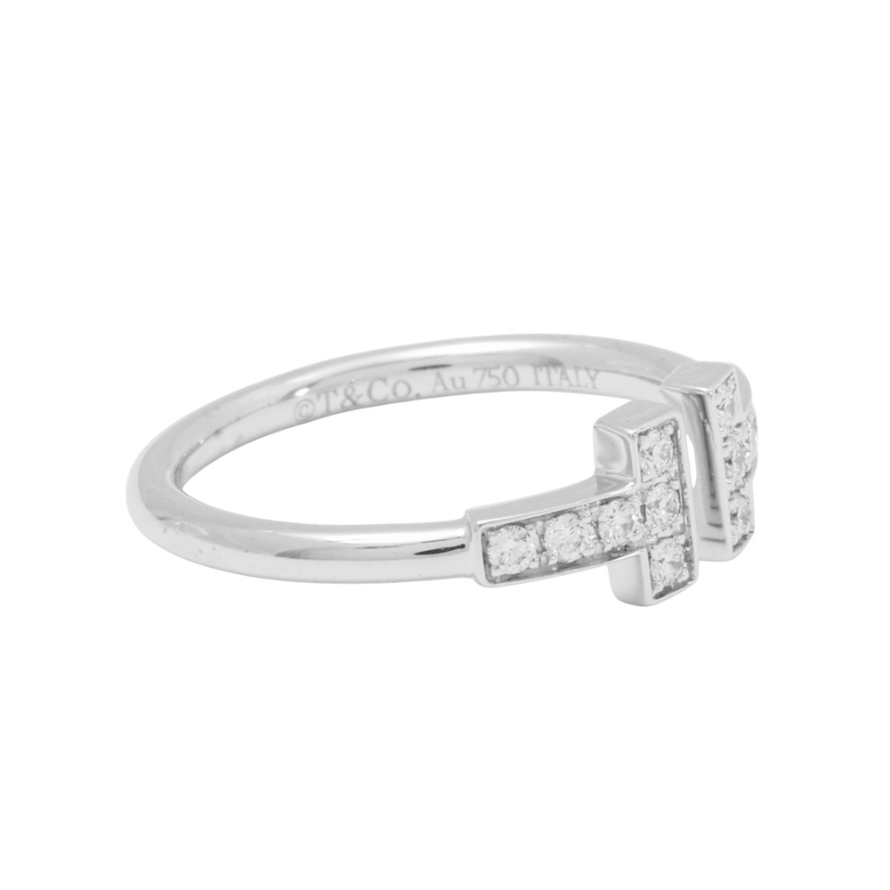 Tiffany & Co. Tiffany T Diamond Wire Ring 18K White Gold 60147232