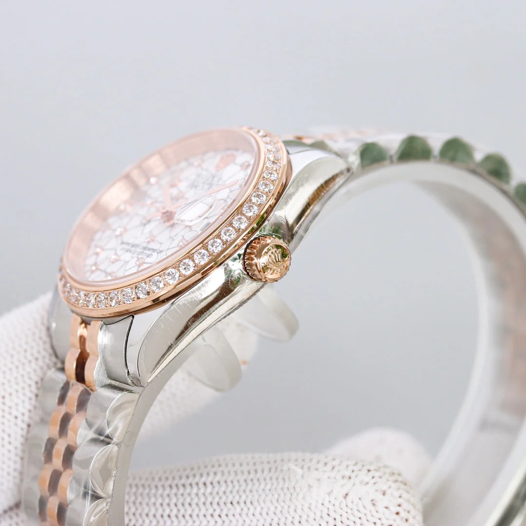 DATEJUST 31 TWO-TONE PINK GOLD STEEL GREY DIAL