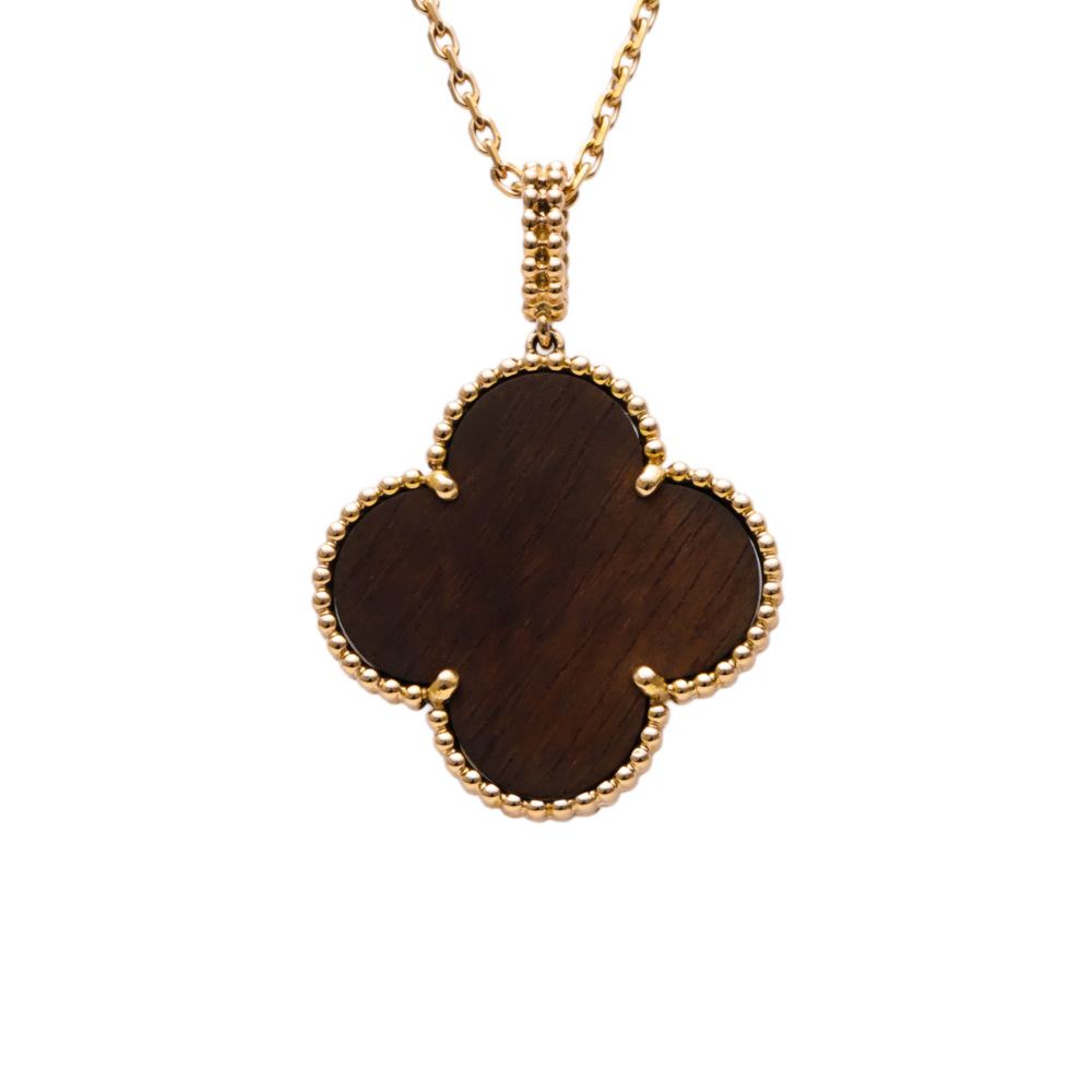 Van Cleef & Arpels Magic Alhambra Necklace 1 Motif Letterwood 18K Rose Gold VCARO3M700