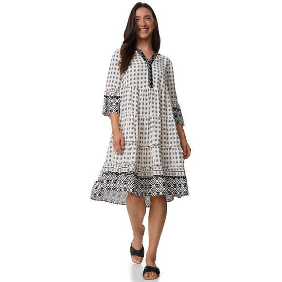 Gina Damen Tunika-Kleid mit Allover-Muster