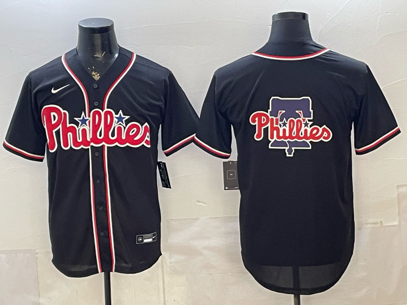 Men's Philadelphia Phillies Fashion Limited Black Out Jersey
