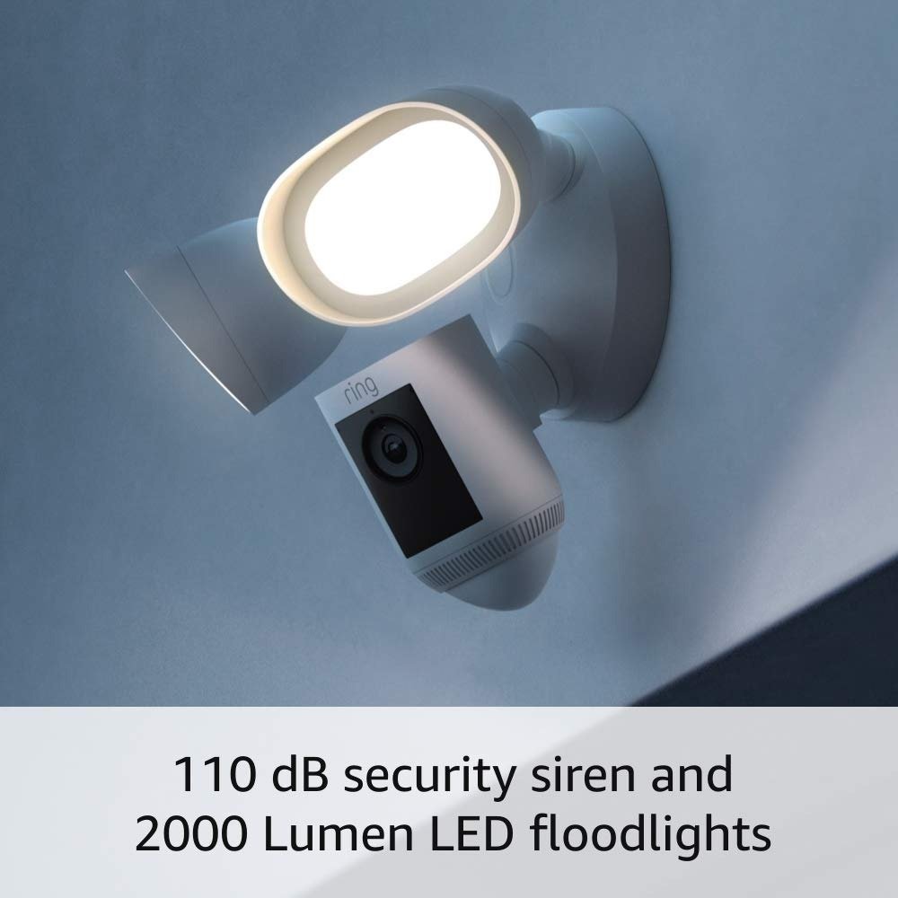 Floodlight Cam Wired Pro with Bird’s Eye View and 3D Motion Detection, White