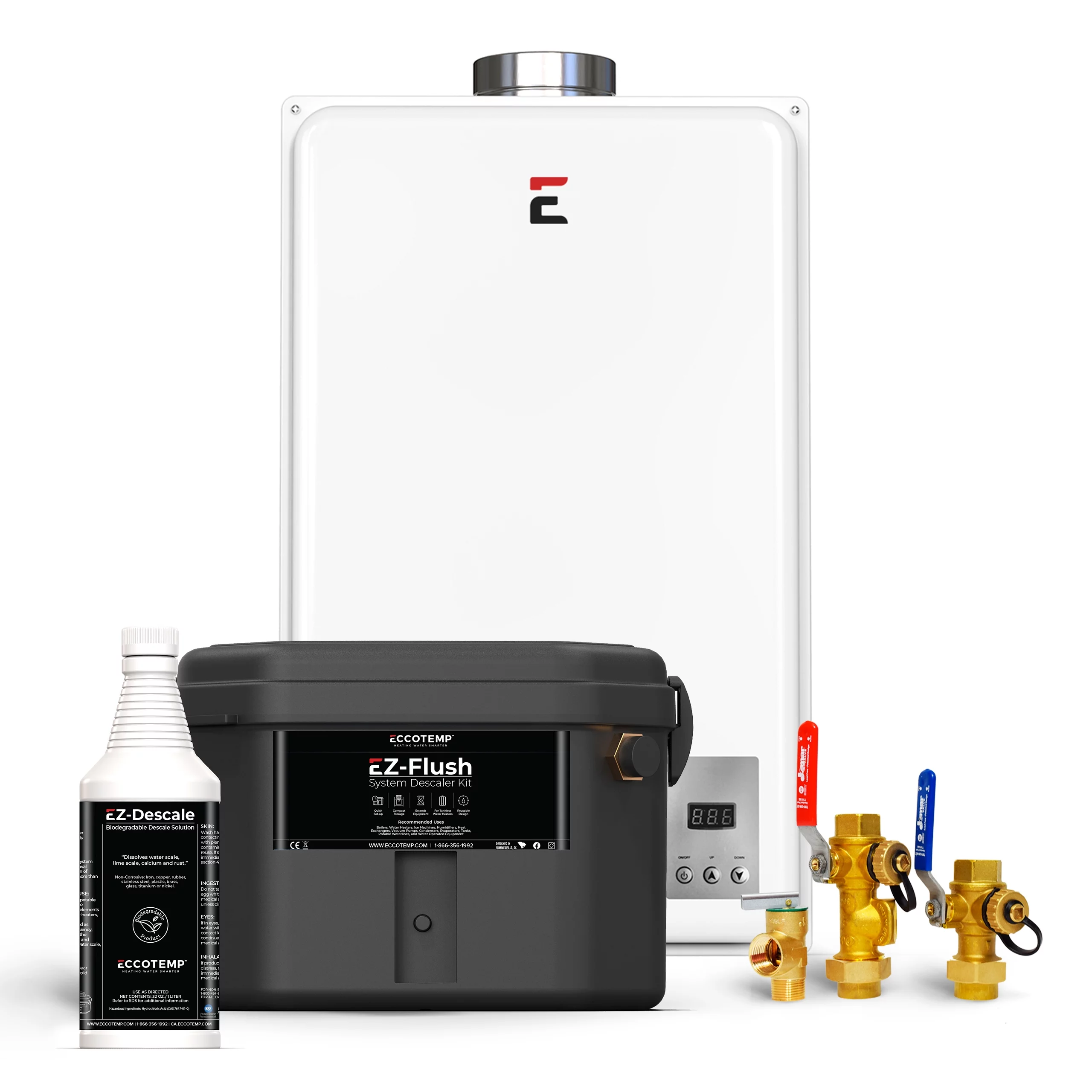 Eccotemp 45HI Indoor 6.8 GPM Liquid Propane Tankless Water Heater Service Kit Bundle