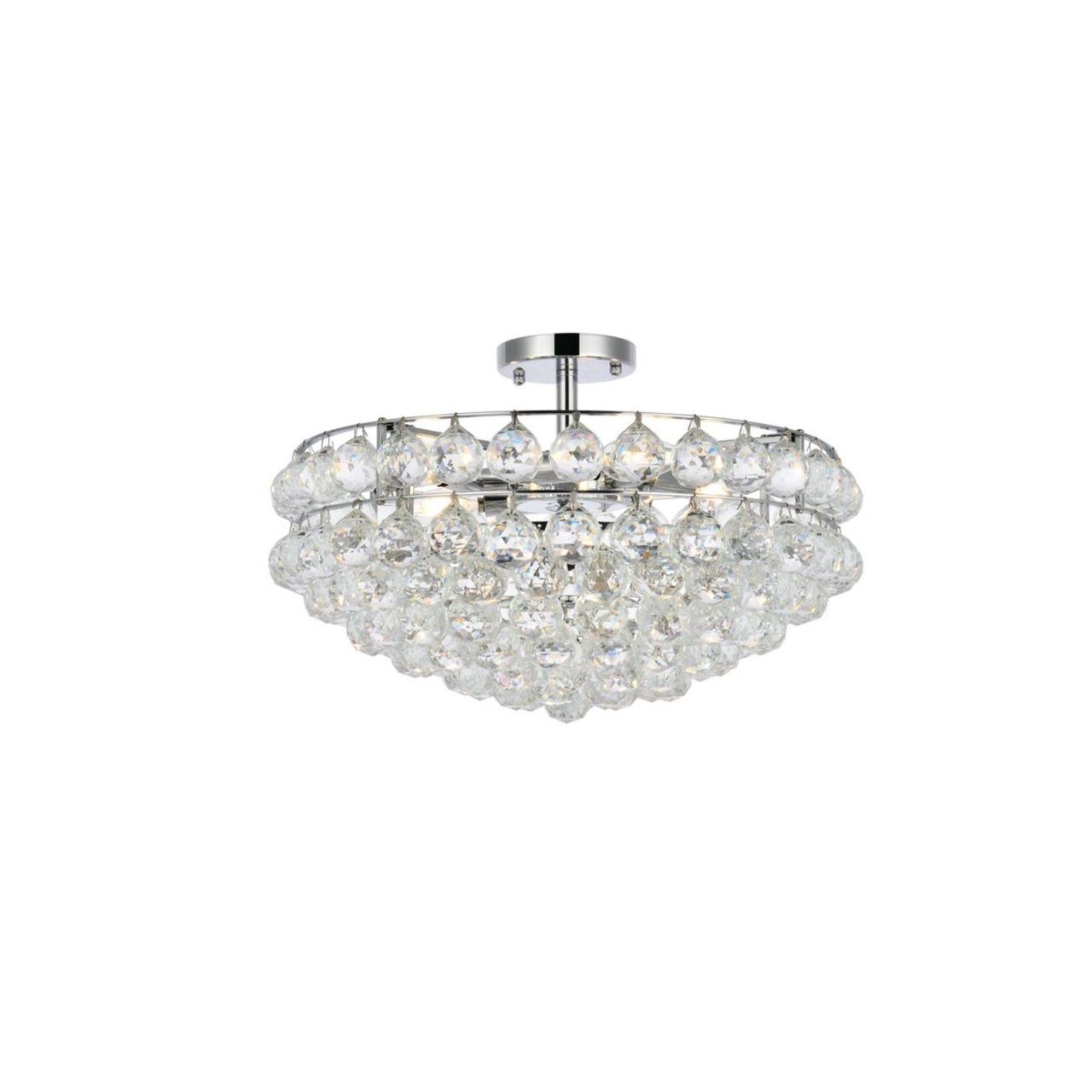 Elegant Lighting 1107F20C Savannah 20 inch Flush Mount in Chrome