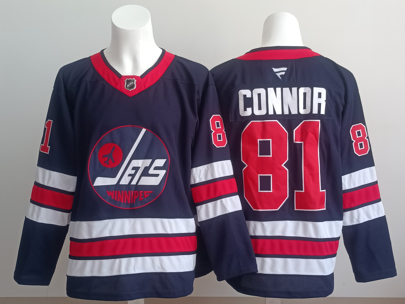 Men's Winnipeg Jets Kyle Connor #81 Fanatics Navy Player Jersey