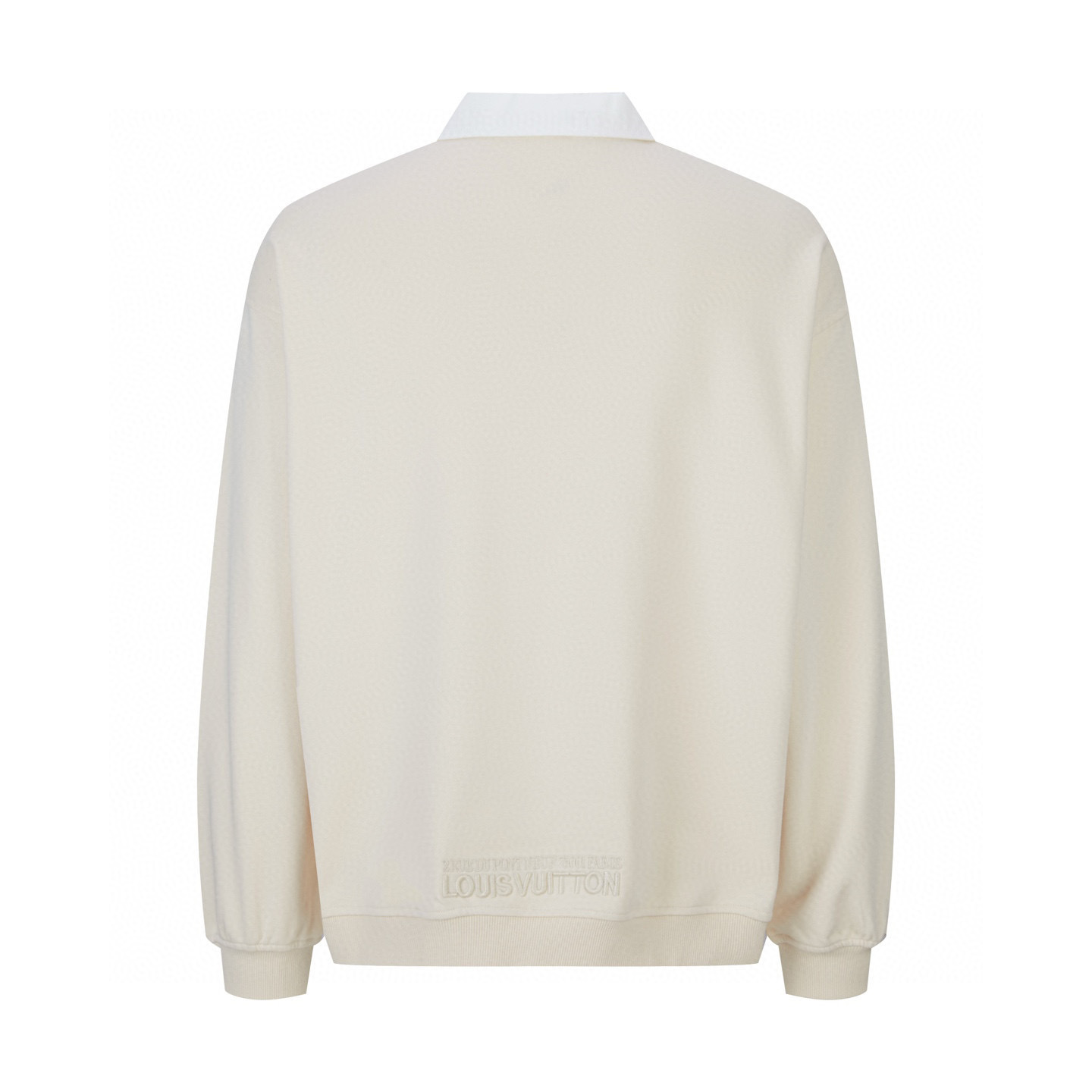 LV checkered embroidered zipper POLO sweatshirt - cnluxepick