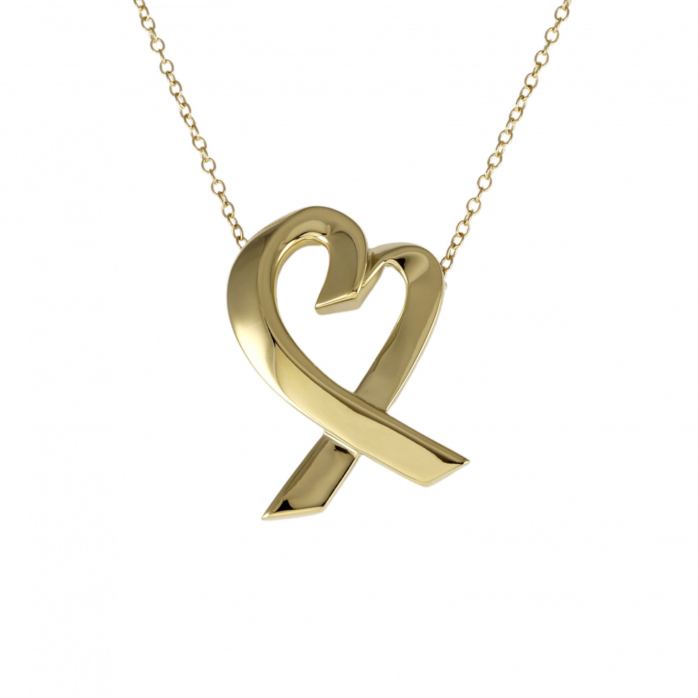 Tiffany & Co. Paloma Picasso Loving Heart Necklace 18K Yellow Gold