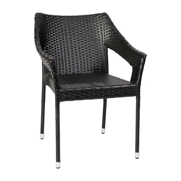 All Weather Commercial Grade PE Rattan Stacking Patio Chairs