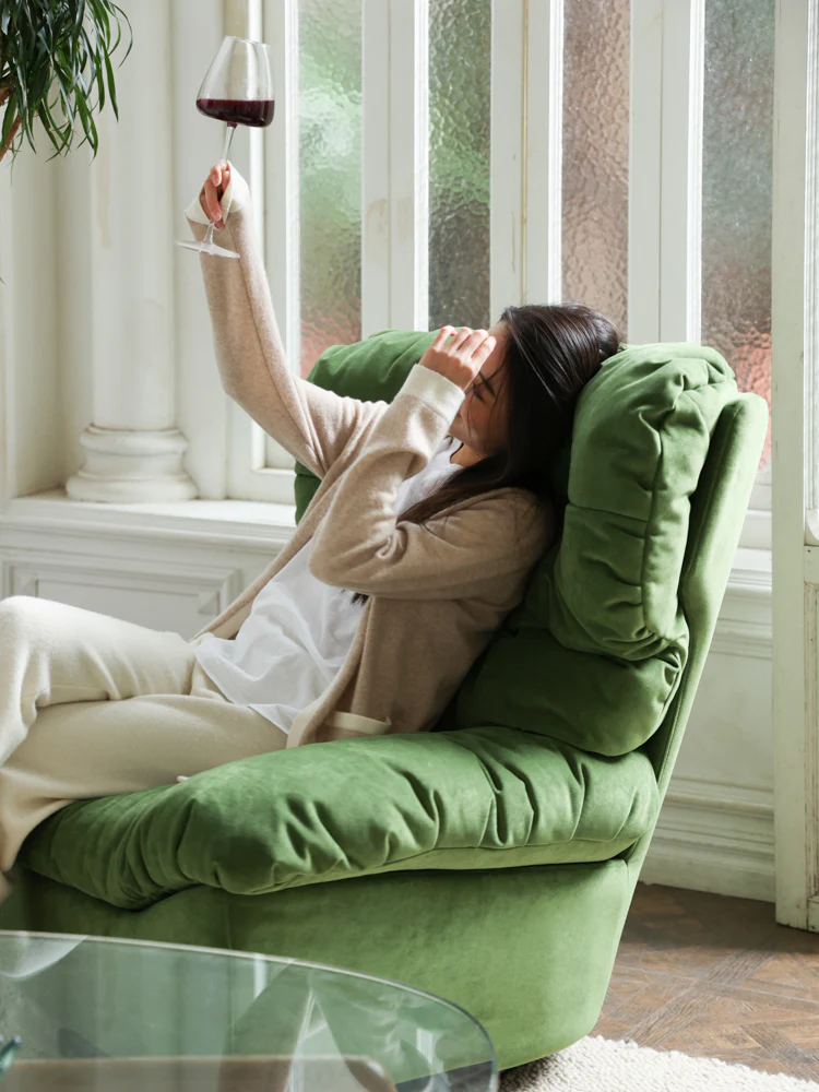 CH058 - Baxt*r First Class Rocking Chair: Feather-filled, Nursery, Reading, Swivel
