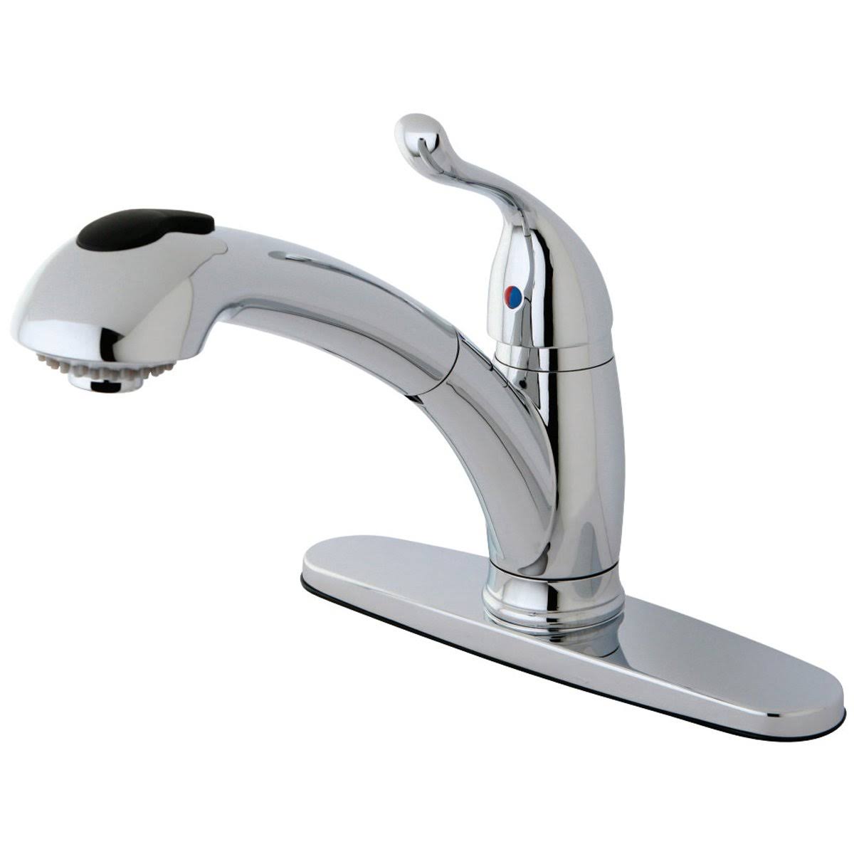 Kingston Brass KB5700YL Yosemite Single-Handle Pull-Out Kitchen Faucet Matte Black