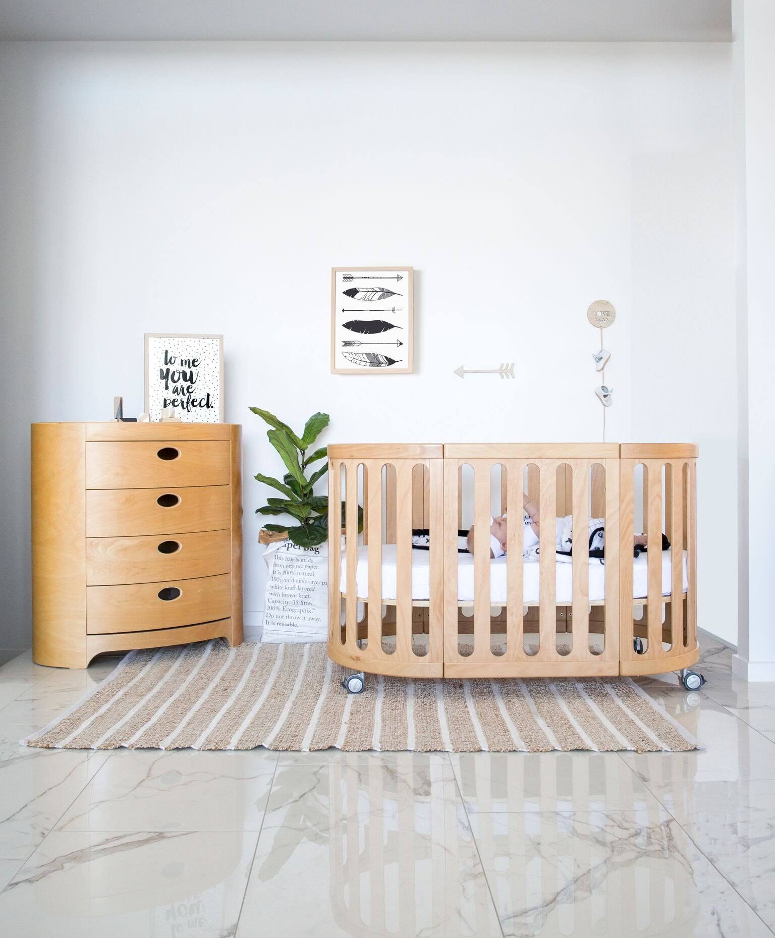 Kaylula Sova Cot Classic with Mattress White