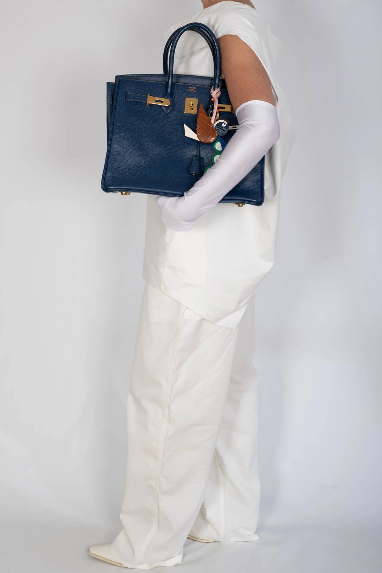 Hermès Birkin 35 Bleu Marine Ardennes Gold Hardware