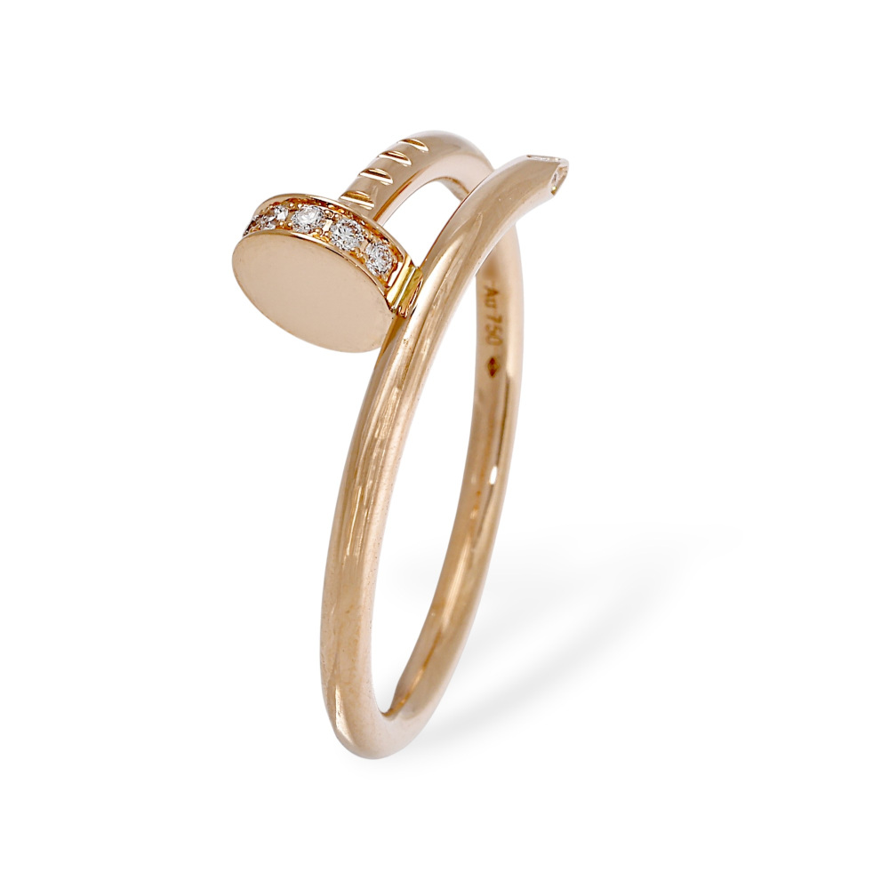 Cartier Juste un Clou Ring 18K Rose Gold Diamond B4244800