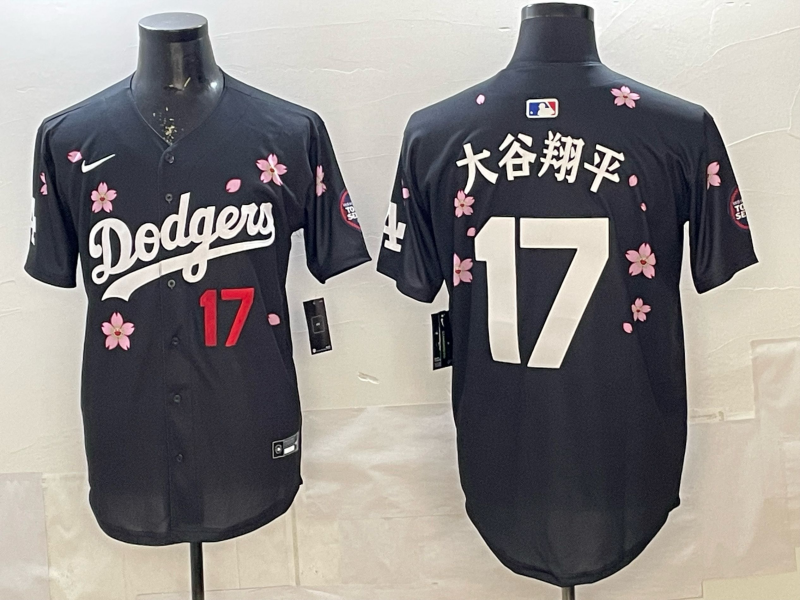 Men's Los Angeles Dodgers Shohei Ohtani #17 Black Alternate Player Jersey