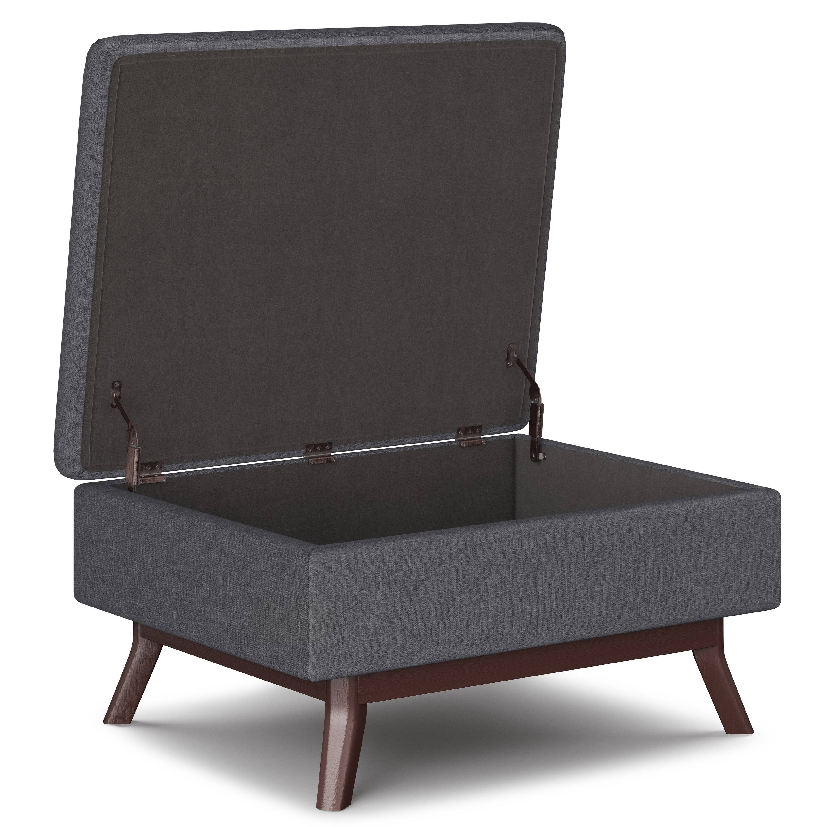 Wyndenhall Ethan Mid Century Modern Rectangle Table Ottoman - 34x22W x 26x22D x 18.5x22H - Natural