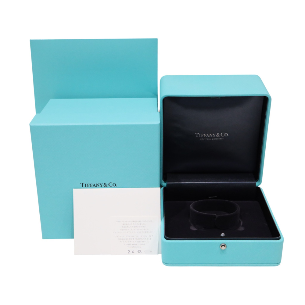 Tiffany & Co. Open Heart Double Open Heart Bangle Bracelet 18K Rose Gold & Sterling Silver 60019997
