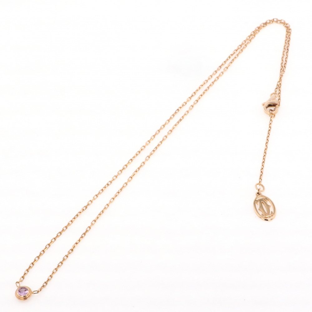 Cartier Pink Gold Diaman Leger Necklace K18PG Sapphire
