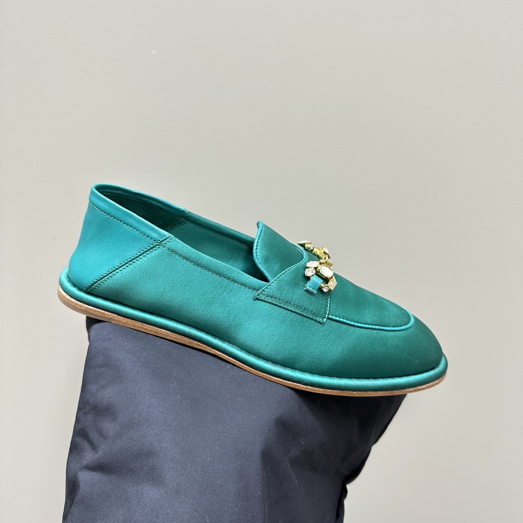 Gucci Women’S Horsebit Loafer With Crystals Blue
