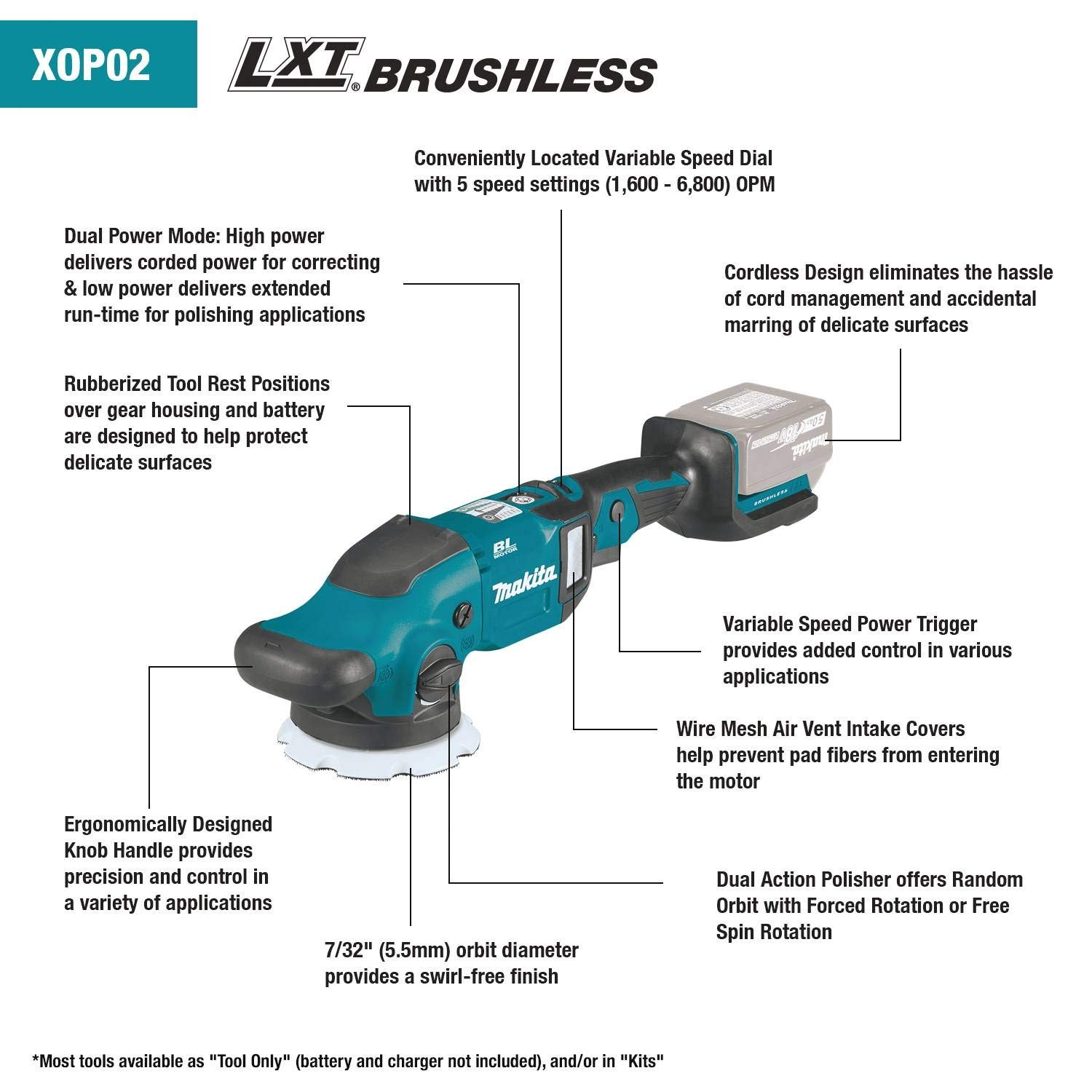 Makita XOP02T Lithium Ion Brushless Cordless