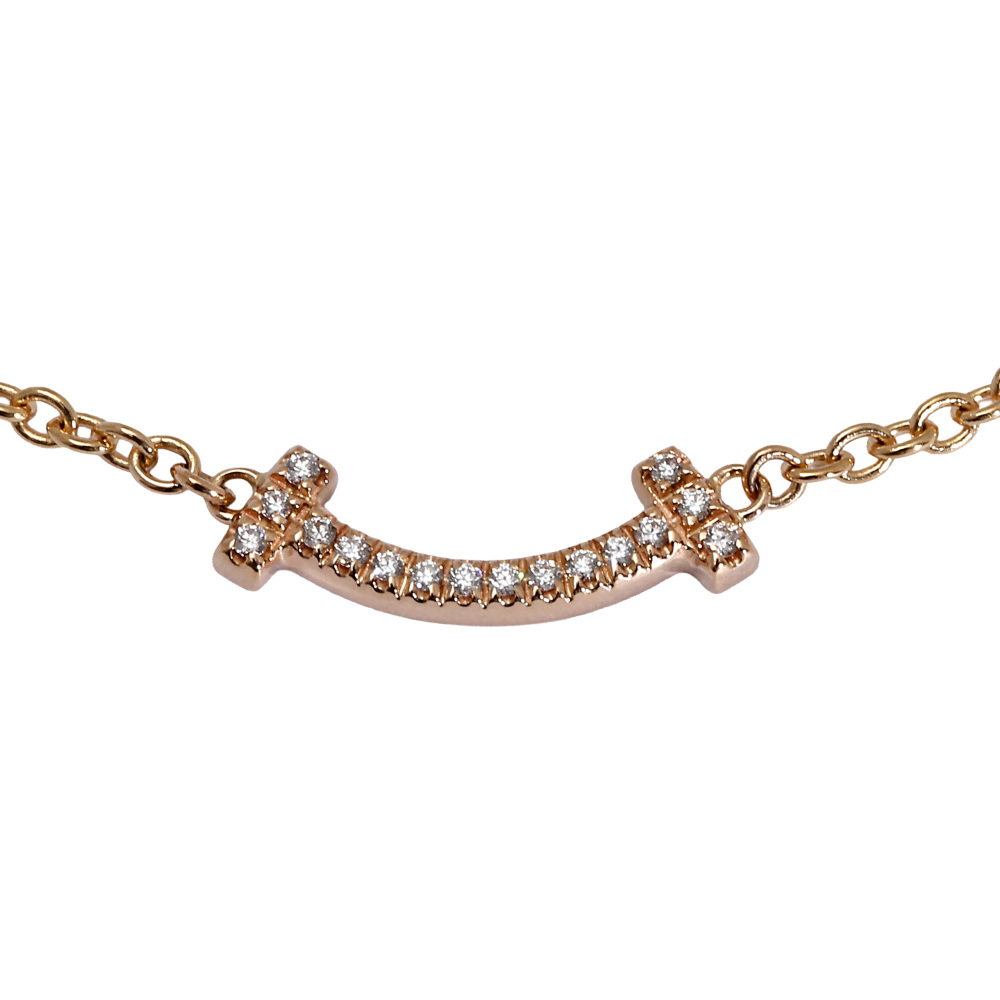 Tiffany & Co. Tiffany T Smile Bracelet 18K Rose Gold Diamond 62994657