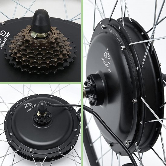 36V 750W Electric Bicycle Conversion Kit 26″ E-Bike Rear Wheel 25mile/h (40km/h) Legal Top Speed Electric Bicycle Wheel Kit Freewheel Included