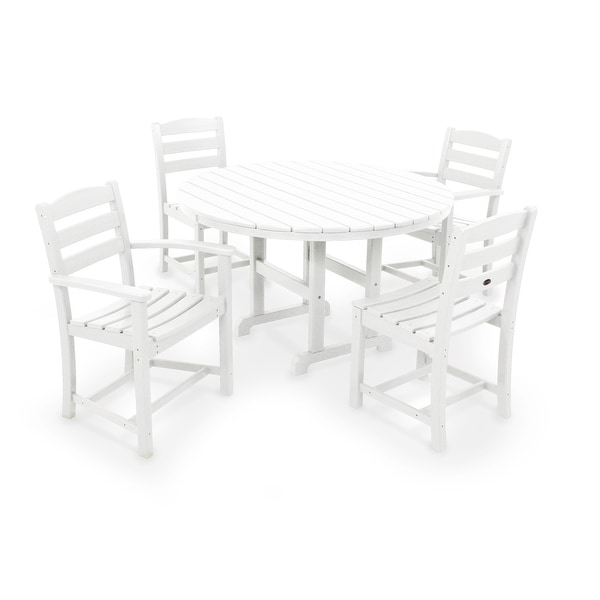 POLYWOOD La Casa Caf�� 5Piece Round Farmhouse Dining Set