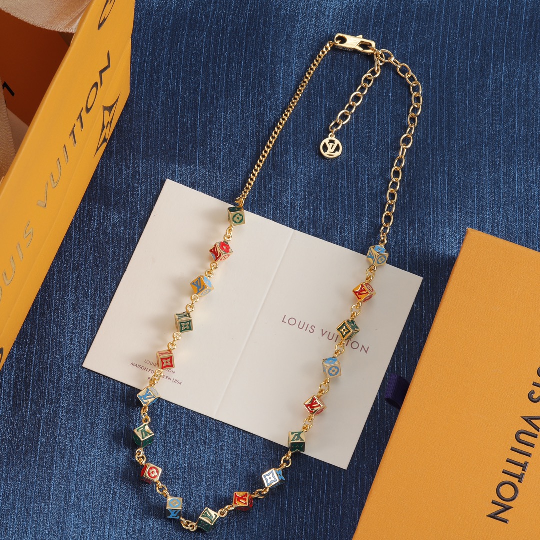 LV colorful necklace - cnluxepick