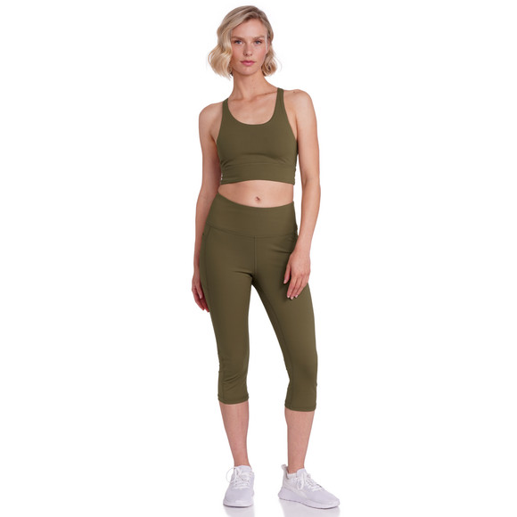 Gina Sports Damen Sport Capri-Leggings mit Taschen
