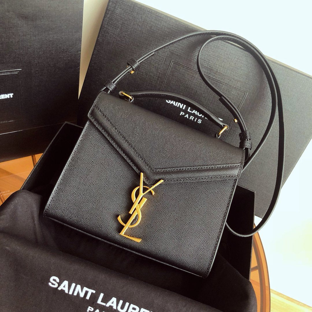 YSL Cassandra Mini Top Handle Bag Black
