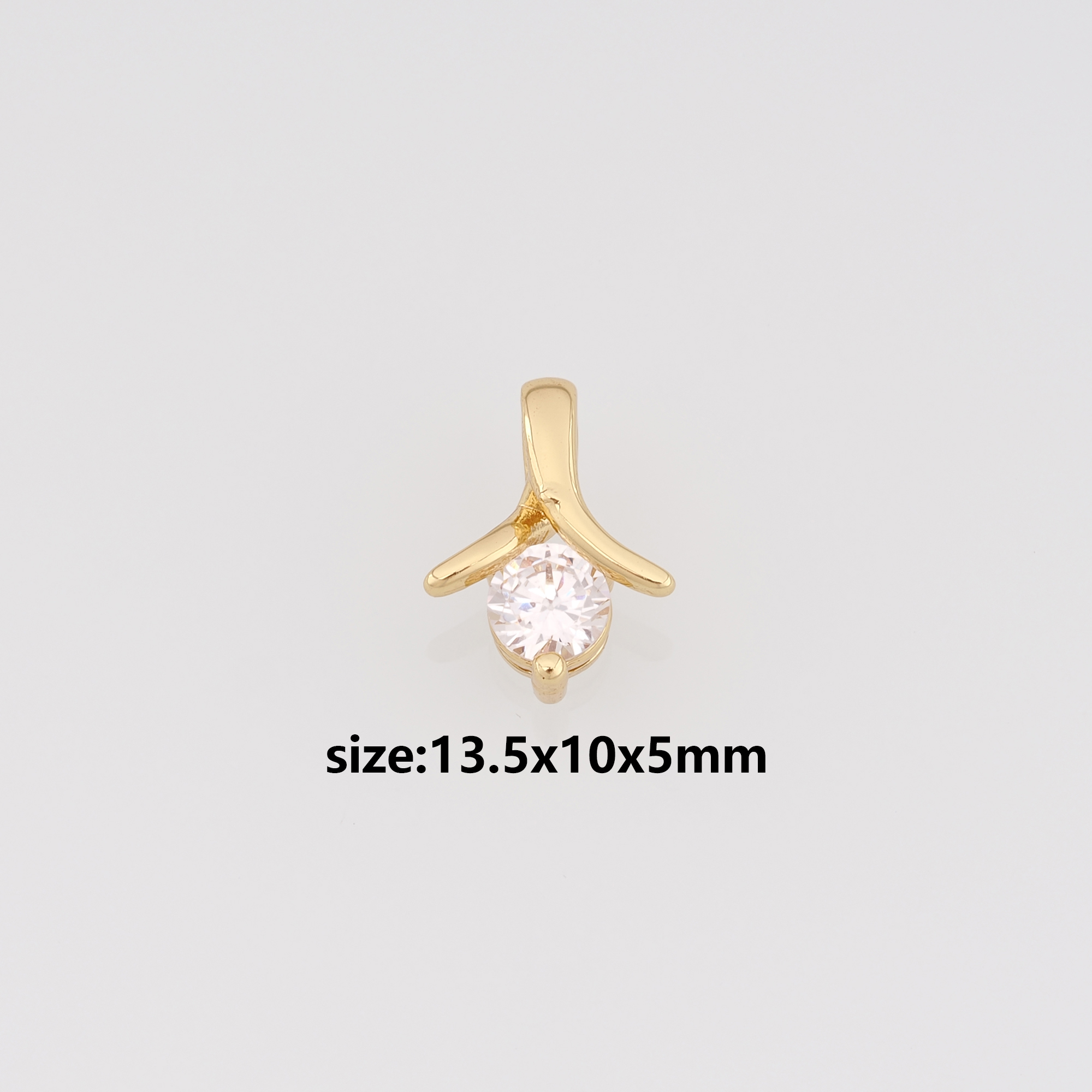 18K Gold Filled Geometric Pendant,CZ Micro Pave Geometric Charm Earrings Necklace for DIY Jewelry Making Supply