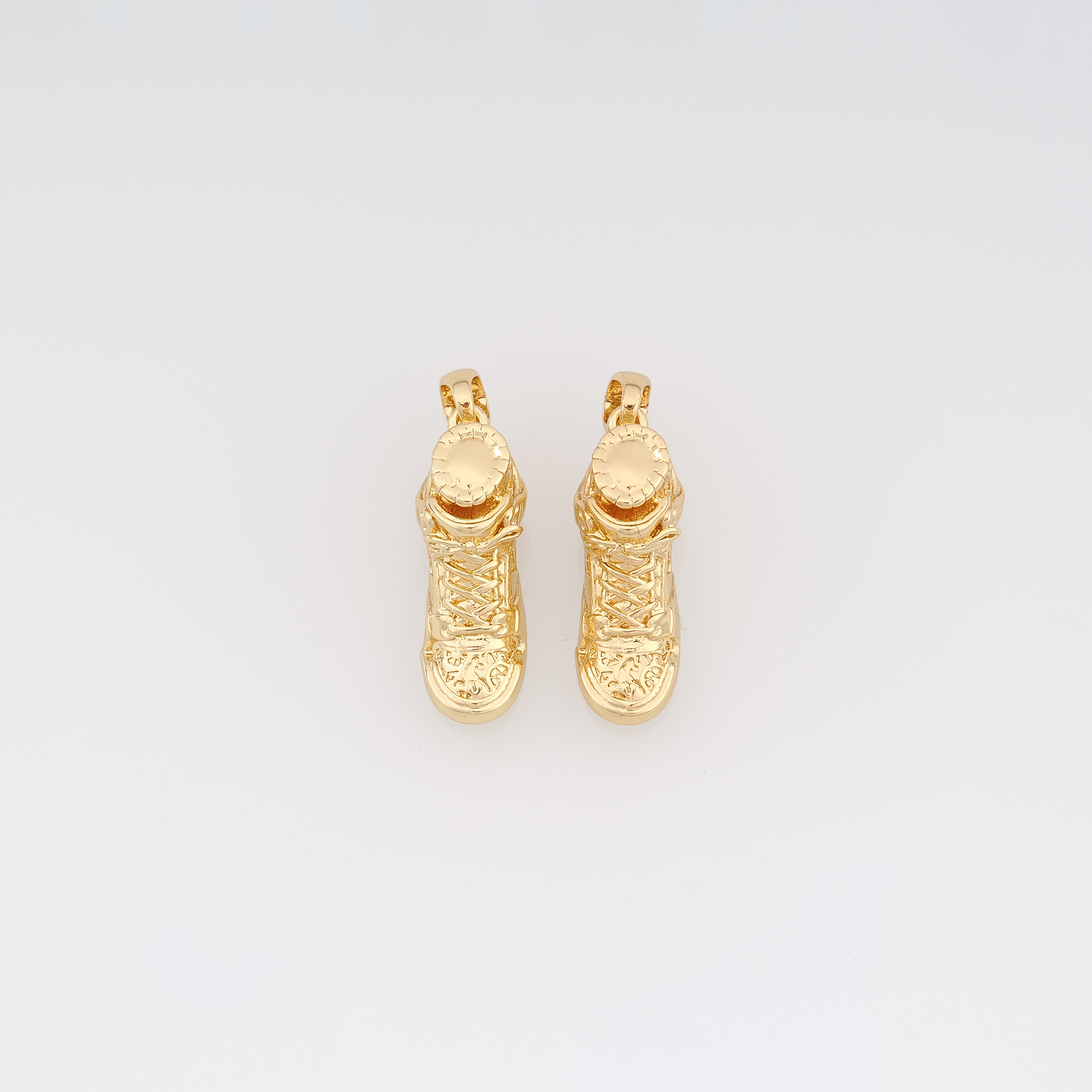 Dainty Shoe Pendant,18K Gold Filled Sneaker Charm Earrings Necklace for DIY Jewelry Making Supply