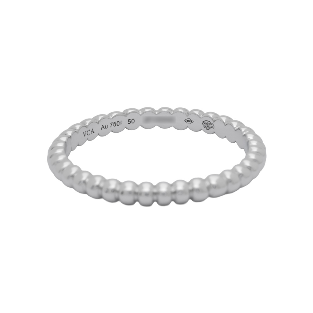 Van Cleef & Arpels Perlet Gold Pearl Ring 18K White Gold VCARPJME00