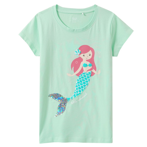 Yigga Mädchen T-Shirt mit Wendepailletten