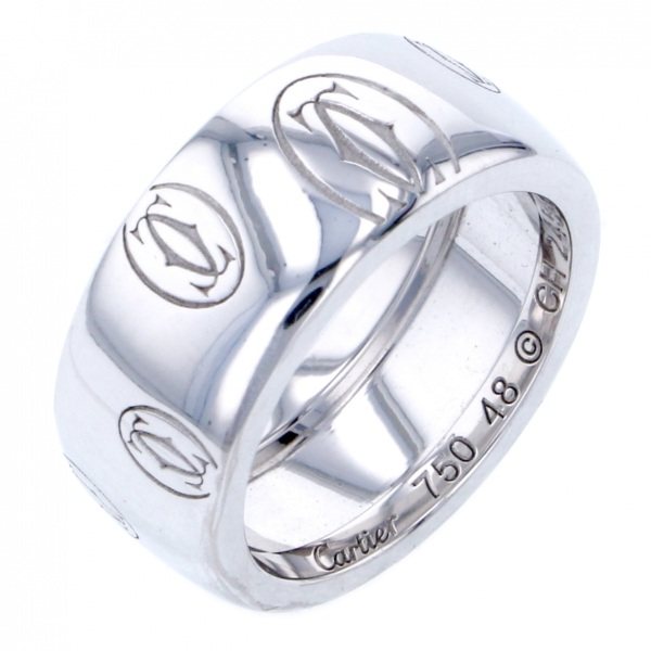 Cartier Happy Birthday K18WG White Gold Ring