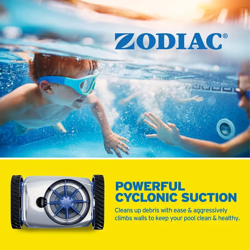 Zodiac MX6 Elite Suction-Side Pool Cleaner – Automatic In-Ground Cleaner with Wall-Climbing Cyclonic Power