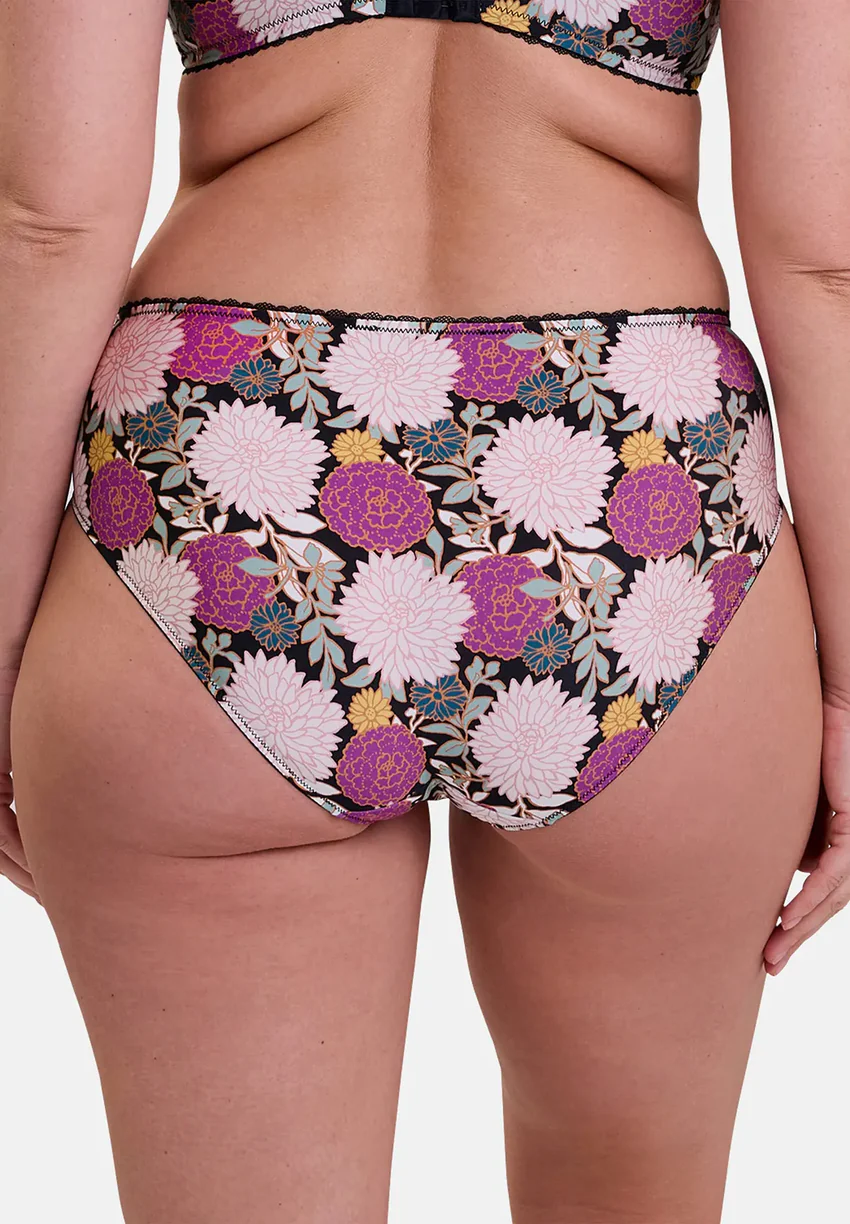 Slip Aurélie Imprimé Dahlia Foncé