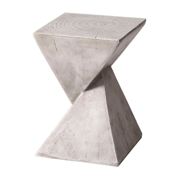 Modern Square Side Table in Fiberstone Glint Series by LeisureMod
