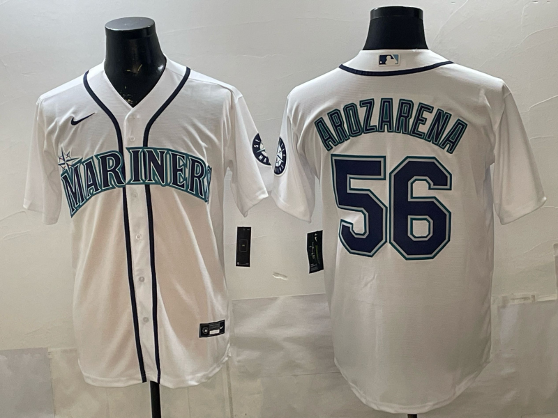 Men's Seattle Mariners Randy Arozarena #56 White Home Limited Player Jersey